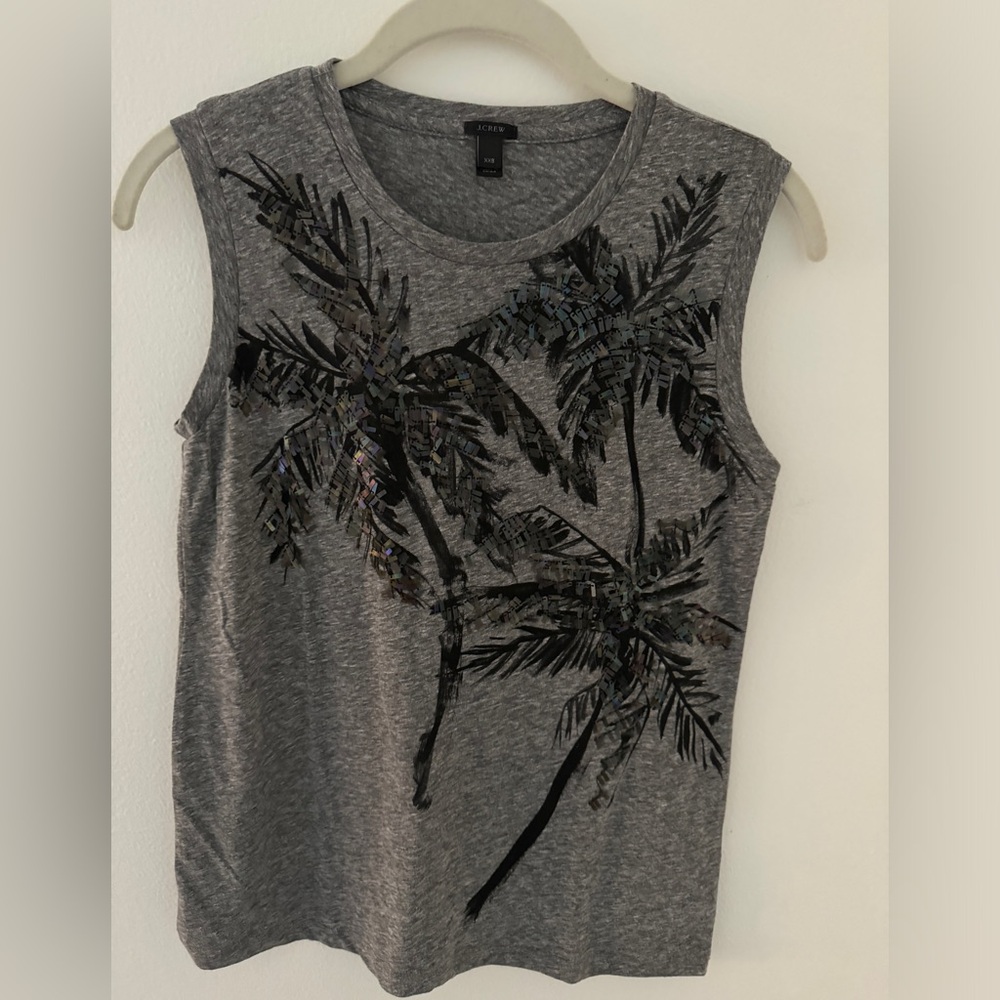 J.Crew mussel tee with paillettes